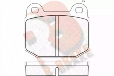 R BRAKE rb1371 -  Комплект тормозных колодок, дисковый тормоз
